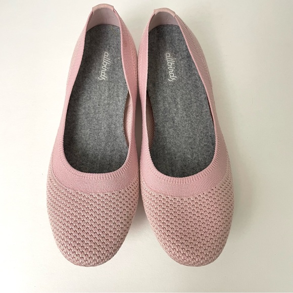 Allbirds Tree Breezers Washable Fabric Soft Flats Ballet Shoes Dusty Pink Size 9 - Picture 2 of 9